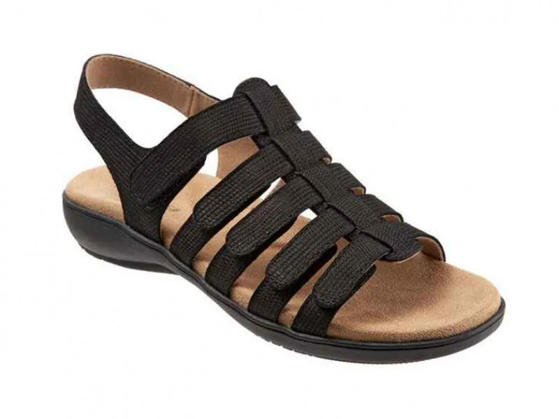 Women's Sandals with a Glitter - Coated Strap in Gold for a Sparkly Summer Outfit Women's Sandals with a Glitter - Coated Strap in Gold for a Sparkly Summer Outfit Elastic - Strap Women's Sandals with a Padded Toe in Teal for Easy On - and - OffTrotters Tiki - Women's Sandal
