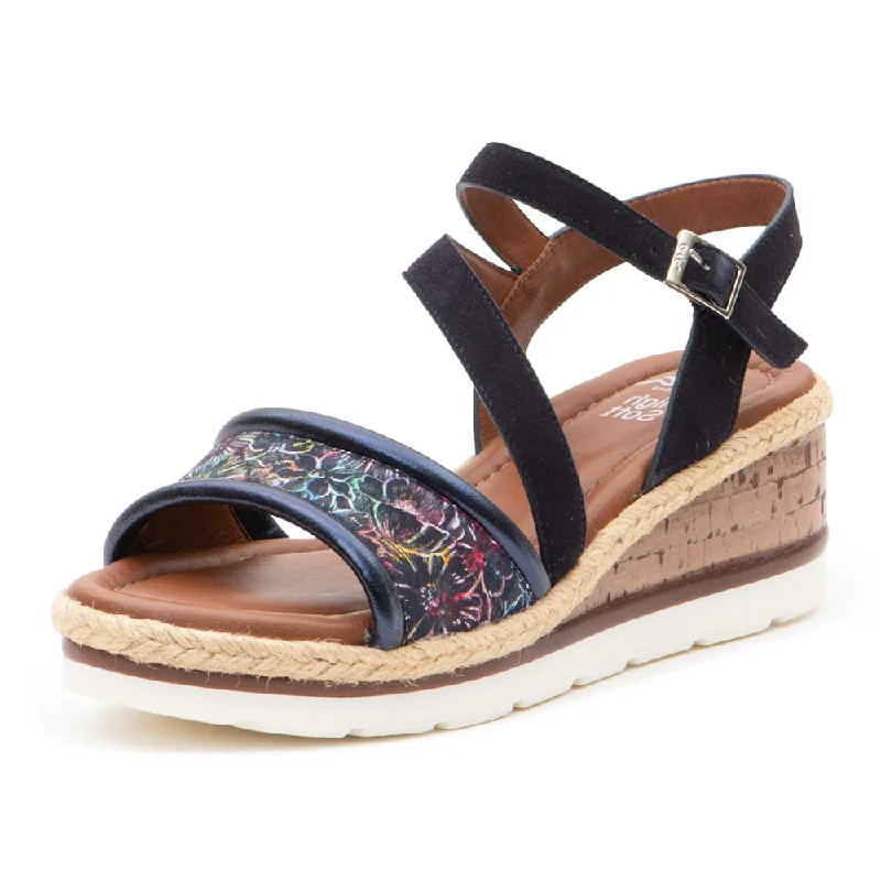 Women's Rhinestone - Embellished Open - Toe Sandals in Silver for a Glamorous Party Look Women's Rhinestone - Embellished Open - Toe Sandals in Silver for a Glamorous Party Look Women's Thong Sandals with a Beaded Design in Multicolor for a Beachy AestheticAra Cabazon Navy Leather Wedge Sandal (Women's)