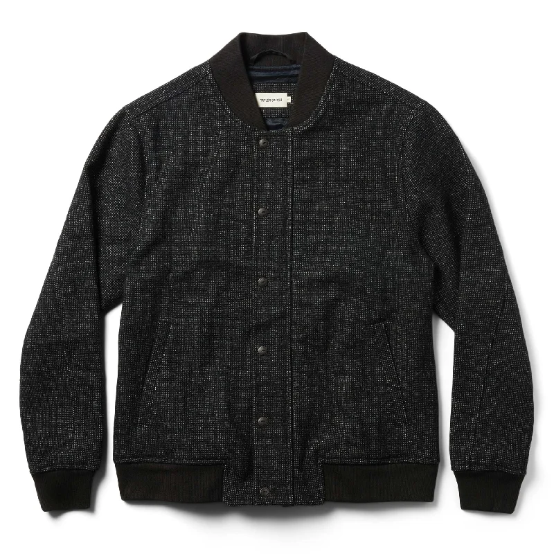 Plus - size men jackets with adjustable drawstrings for a comfortable fit Men coats with a wind - resistant outer layer for blustery weather The Bomber Jacket in Charcoal Wool Plus - size men jackets with adjustable drawstrings for a comfortable fit Men coats with a wind - resistant outer layer for blustery weather The Bomber Jacket in Charcoal Wool