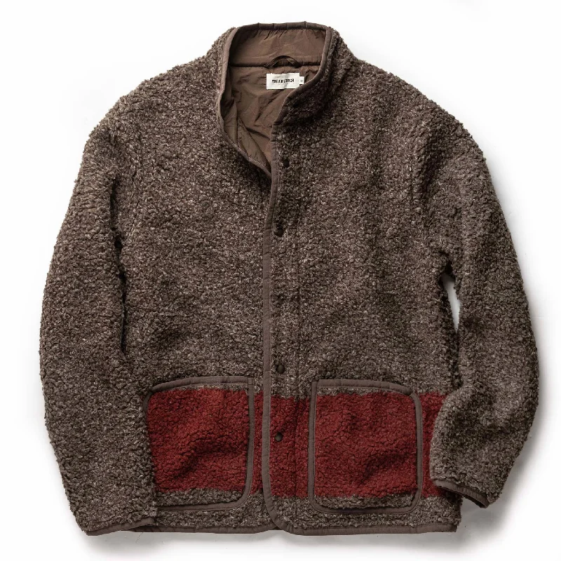 Tailored men jackets to pair with formal trousers for business meetings Men coats with a drawstring waist for a customizable fit The Port Jacket in Espresso Marl