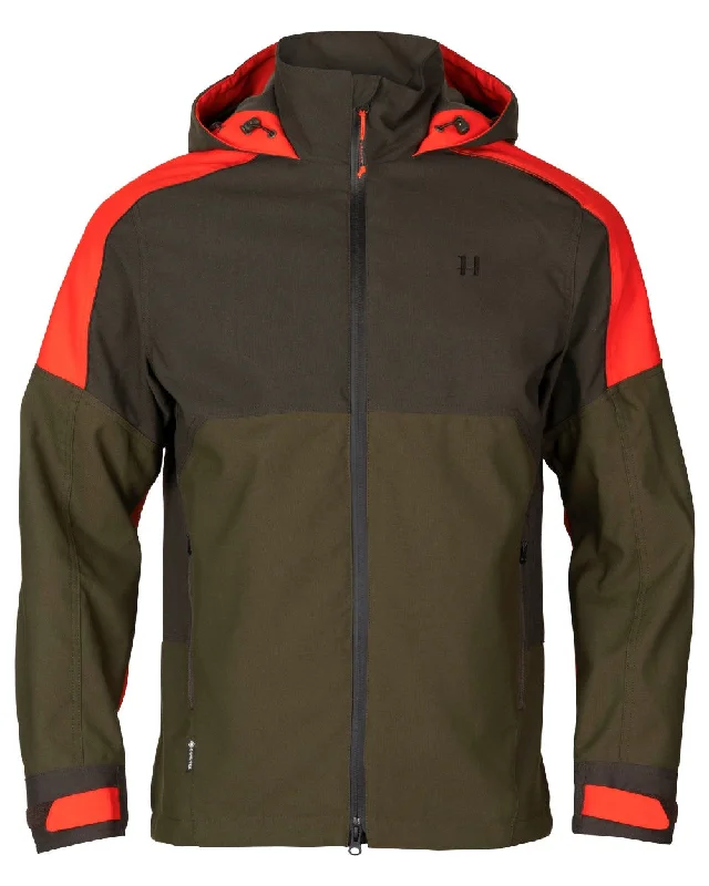 Men jackets with a built - in hood that can be stowed away when not in use Men coats with a hooded design for added protection against the elements Harkila Pro Hunter Dog Keeper GTX Jacket Men jackets with a built - in hood that can be stowed away when not in use Men coats with a hooded design for added protection against the elements Harkila Pro Hunter Dog Keeper GTX Jacket