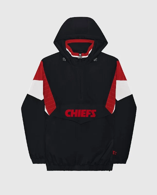 Down - filled men jackets in bright colors for winter fashion Waterproof men coats with taped seams for heavy rain and snow days Men's Kansas City Chiefs - The Breakaway Jacket In Black