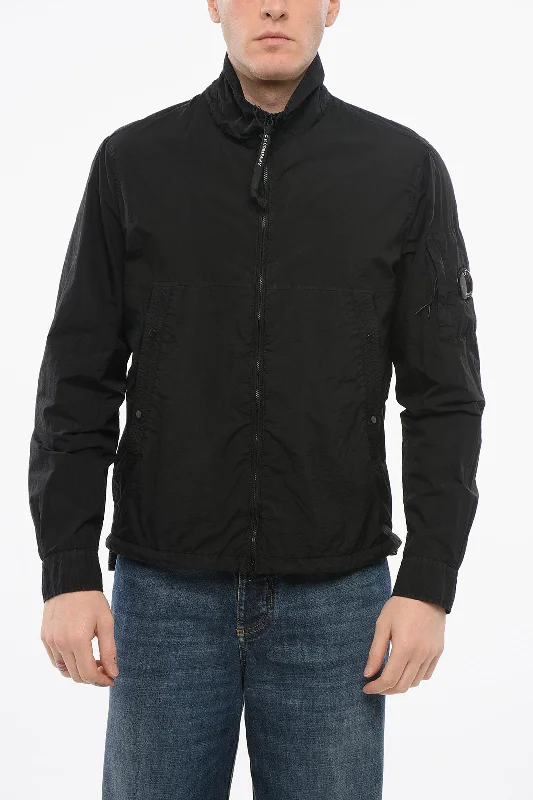 Checkered men jackets in a plaid pattern for a preppy appearance Men coats with a zip - out lining for easy cleaning and versatility Cp Company Zip-Up Nylon Windbreaker Checkered men jackets in a plaid pattern for a preppy appearance Men coats with a zip - out lining for easy cleaning and versatility Cp Company Zip-Up Nylon Windbreaker
