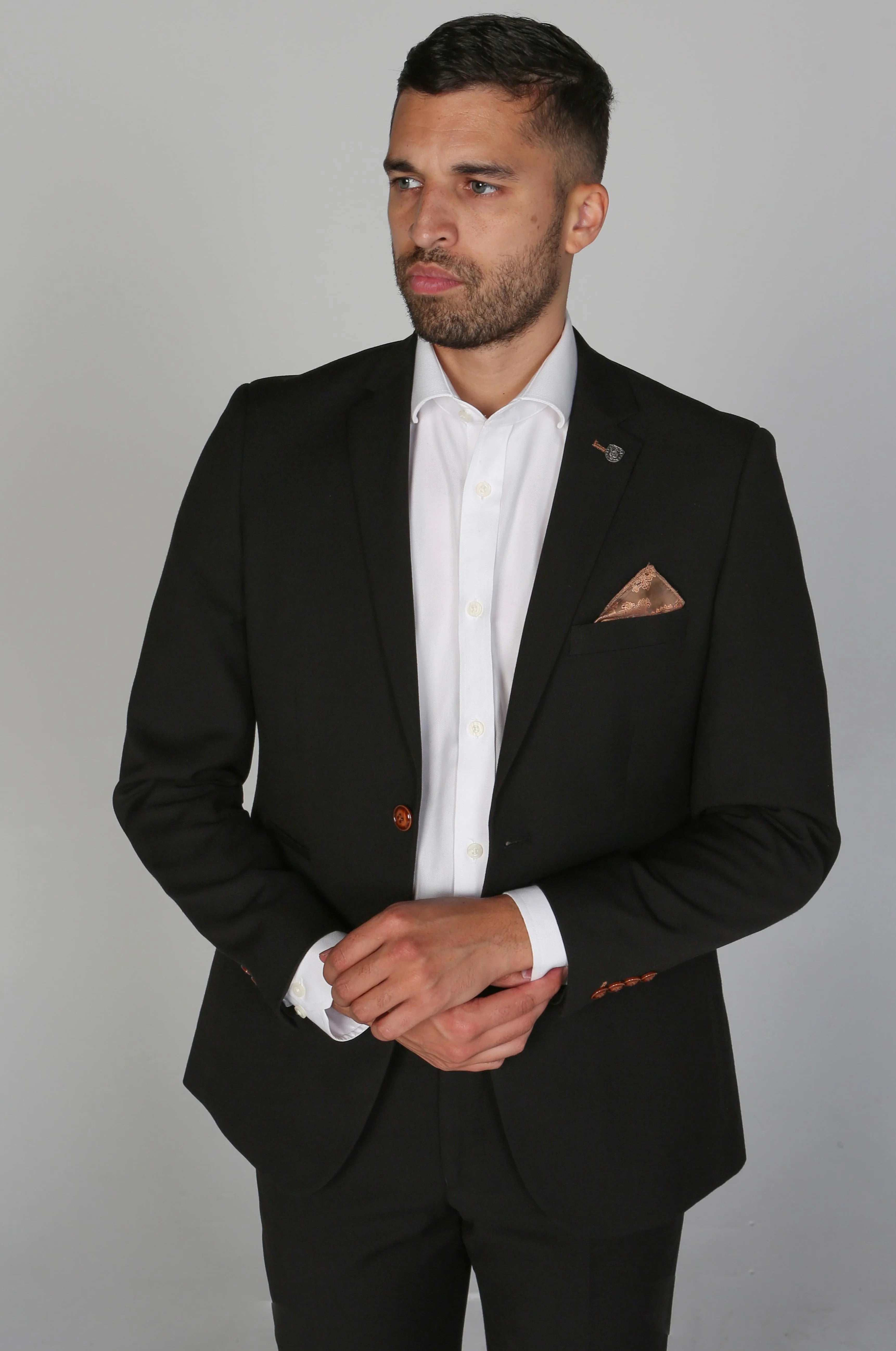 Plus - size men jackets with adjustable drawstrings for a comfortable fit Men coats with a wind - resistant outer layer for blustery weather Mayfair- Plain Blazer With Buttons Plus - size men jackets with adjustable drawstrings for a comfortable fit Men coats with a wind - resistant outer layer for blustery weather Mayfair- Plain Blazer With Buttons