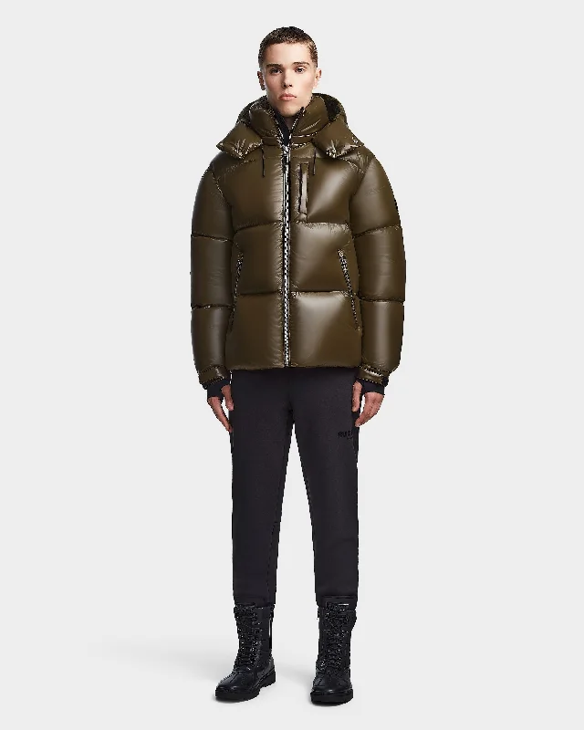 Hooded men jackets with a detachable faux - fur trim for added warmth Men coats with a quilted pattern for added texture and warmth VINCENT S MEN'S GLOSSY DOWN PUFFER WITH HOOD Hooded men jackets with a detachable faux - fur trim for added warmth Men coats with a quilted pattern for added texture and warmth VINCENT S MEN'S GLOSSY DOWN PUFFER WITH HOOD