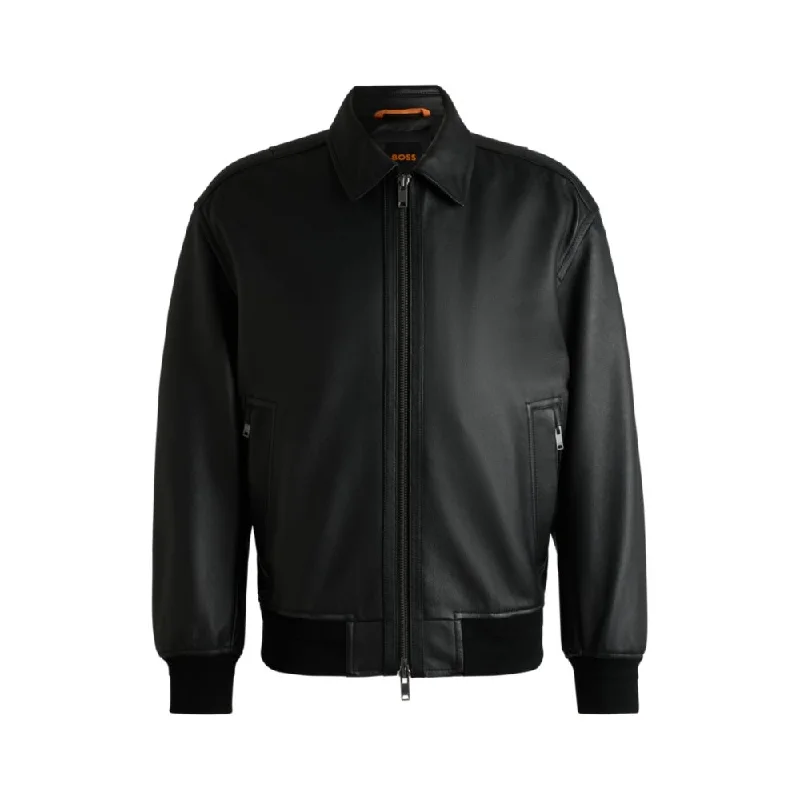 Down - filled men jackets in bright colors for winter fashion Waterproof men coats with taped seams for heavy rain and snow days Relaxed-fit bomber jacket in treated leather Down - filled men jackets in bright colors for winter fashion Waterproof men coats with taped seams for heavy rain and snow days Relaxed-fit bomber jacket in treated leather