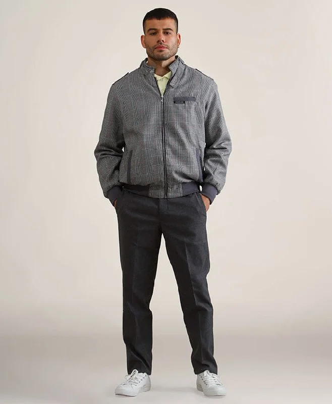 Plus - size men jackets with adjustable drawstrings for a comfortable fit Men coats with a wind - resistant outer layer for blustery weather Men's Anderson Glen Plaid Iconic Racer Jacket Plus - size men jackets with adjustable drawstrings for a comfortable fit Men coats with a wind - resistant outer layer for blustery weather Men's Anderson Glen Plaid Iconic Racer Jacket