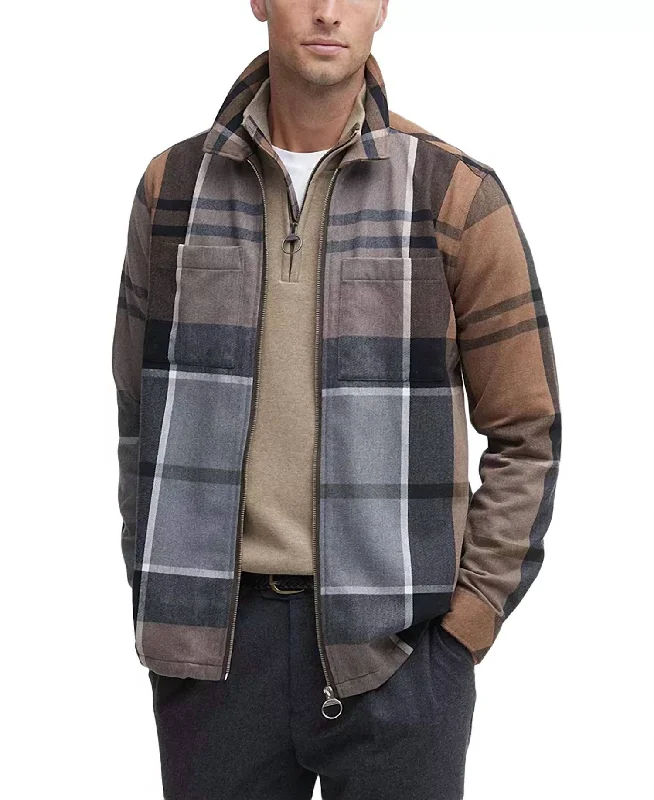 Men jackets with a built - in hood that can be stowed away when not in use Men coats with a hooded design for added protection against the elements Lannich Tartan Brushed Twill Shirt Jacket In Cedearwood Men jackets with a built - in hood that can be stowed away when not in use Men coats with a hooded design for added protection against the elements Lannich Tartan Brushed Twill Shirt Jacket In Cedearwood