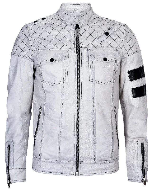 Embroidered men jackets with intricate floral designs for a unique aesthetic Men coats with a soft fleece interior for extra warmth and comfort Mens Vintage Quilted Leather Racing Jacket-Cardiff Embroidered men jackets with intricate floral designs for a unique aesthetic Men coats with a soft fleece interior for extra warmth and comfort Mens Vintage Quilted Leather Racing Jacket-Cardiff