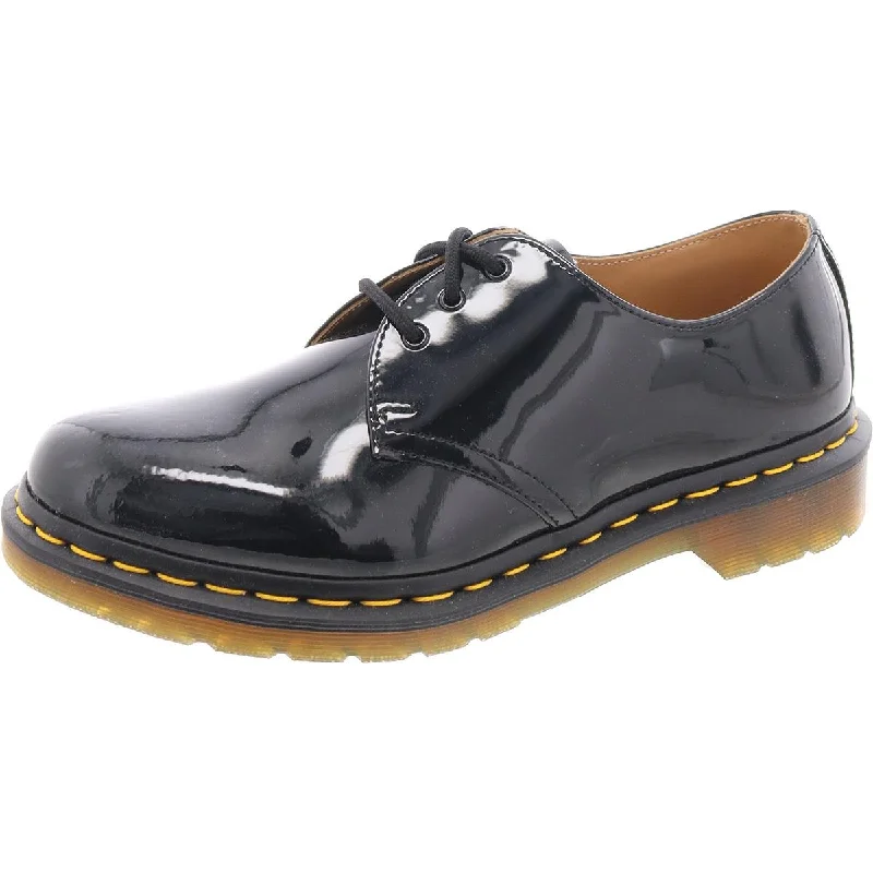 Dr. Martens Womens Lace-Up Patent Leather Oxfords
