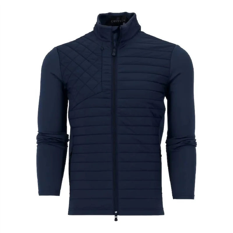 Men jackets with a hidden interior pocket for secure storage Men coats with multiple inner pockets for convenient storage of essentials Men's Yukon Hybrid Jacket In Maltese Blue Men jackets with a hidden interior pocket for secure storage Men coats with multiple inner pockets for convenient storage of essentials Men's Yukon Hybrid Jacket In Maltese Blue