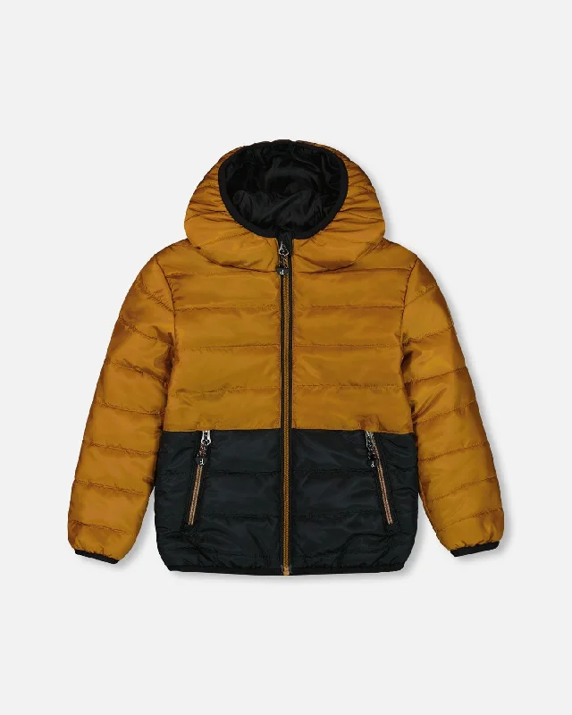 Men jackets with a zip - off sleeves to convert to a vest Camouflage men coats for outdoor enthusiasts and hunters Colorblock Quilted Mid-Season Jacket Brown And Black Men jackets with a zip - off sleeves to convert to a vest Camouflage men coats for outdoor enthusiasts and hunters Colorblock Quilted Mid-Season Jacket Brown And Black