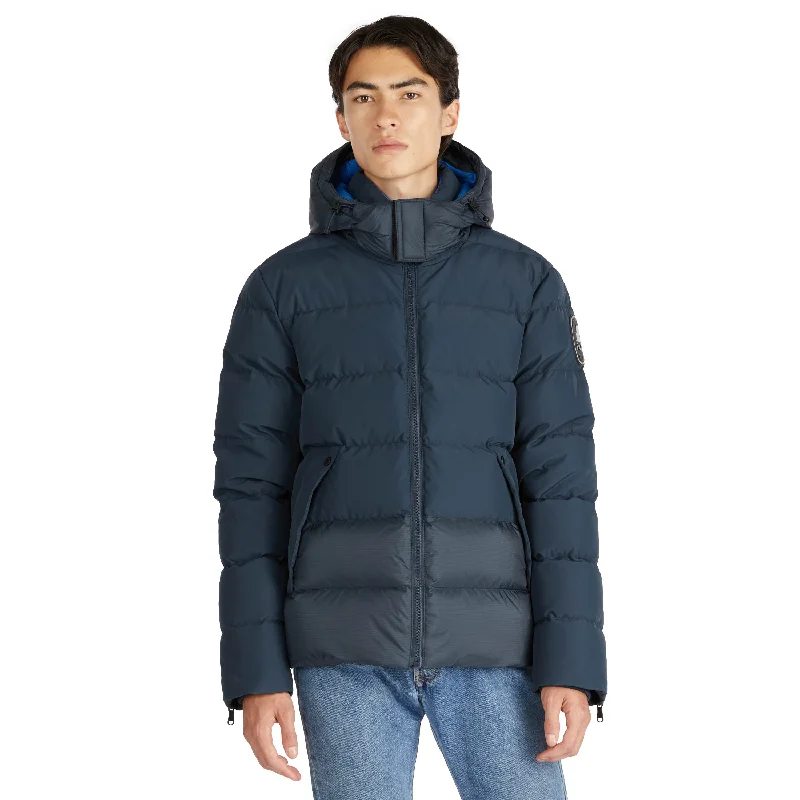 Men jackets with a hidden interior pocket for secure storage Men coats with multiple inner pockets for convenient storage of essentials Pajar Men's Valby Mixed Media Puffer with Contrast Inner Collar and Hood Men jackets with a hidden interior pocket for secure storage Men coats with multiple inner pockets for convenient storage of essentials Pajar Men's Valby Mixed Media Puffer with Contrast Inner Collar and Hood