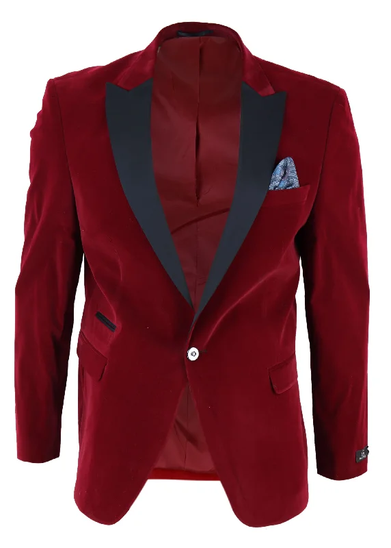 Tailored men jackets to pair with formal trousers for business meetings Men coats with a drawstring waist for a customizable fit Wine Velvet 1 Button Jacket Tuxedo Blazer Tailored men jackets to pair with formal trousers for business meetings Men coats with a drawstring waist for a customizable fit Wine Velvet 1 Button Jacket Tuxedo Blazer