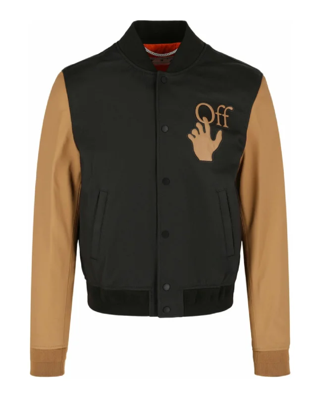 Hooded men jackets with a detachable faux - fur trim for added warmth Men coats with a quilted pattern for added texture and warmth Hand Off Leather Varsity Jacket Hooded men jackets with a detachable faux - fur trim for added warmth Men coats with a quilted pattern for added texture and warmth Hand Off Leather Varsity Jacket