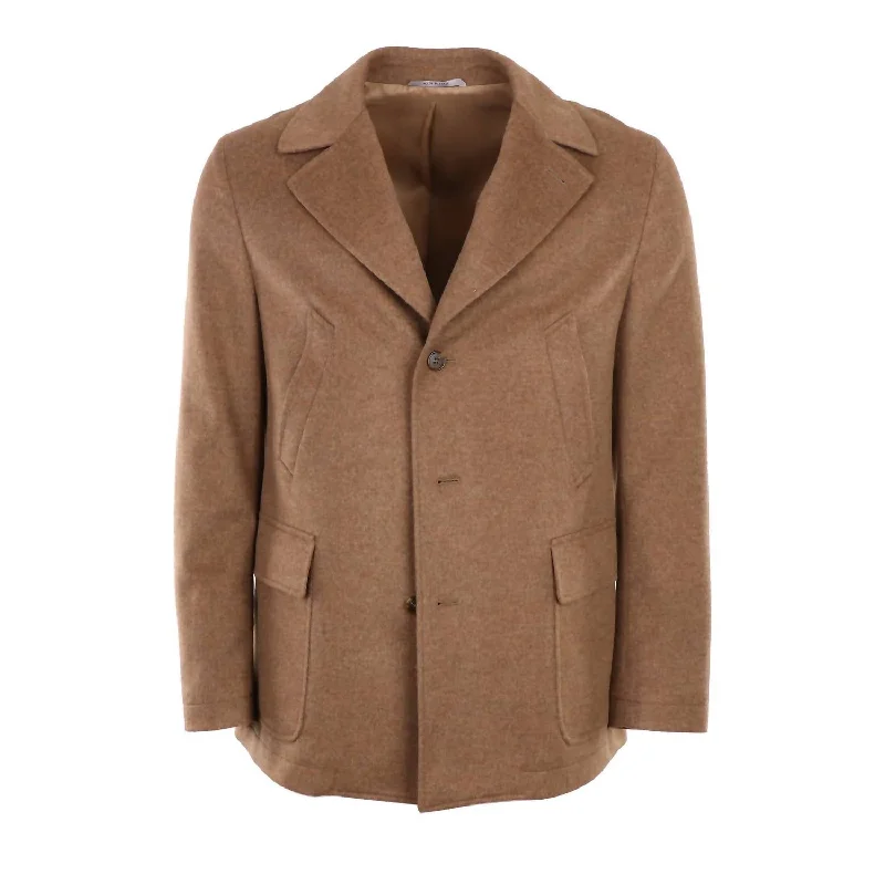 Stretch - fabric men jackets for unrestricted movement during workouts Men coats with a quick - drying feature for active lifestyles Men's Cashmere Swing Coat In Vicuna Stretch - fabric men jackets for unrestricted movement during workouts Men coats with a quick - drying feature for active lifestyles Men's Cashmere Swing Coat In Vicuna