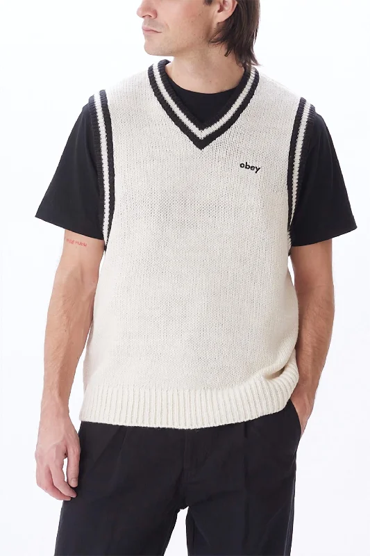 Plus - size men jackets with adjustable drawstrings for a comfortable fit Men coats with a wind - resistant outer layer for blustery weather Alden Sweater Vest In Unbleached