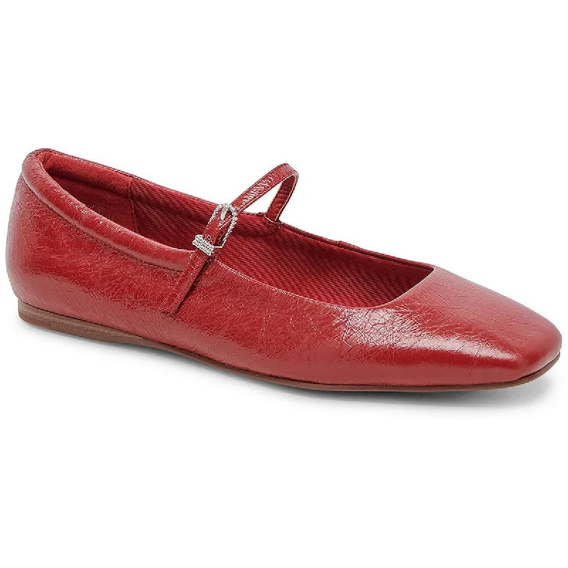 Dolce Vita Womens Reyes Metallic Leather Ballet Flats