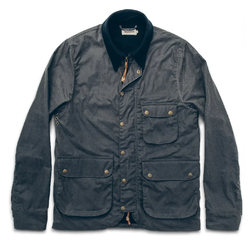 Stretch - fabric men jackets for unrestricted movement during workouts Men coats with a quick - drying feature for active lifestyles The Rover Jacket in Slate Beeswaxed Canvas Stretch - fabric men jackets for unrestricted movement during workouts Men coats with a quick - drying feature for active lifestyles The Rover Jacket in Slate Beeswaxed Canvas