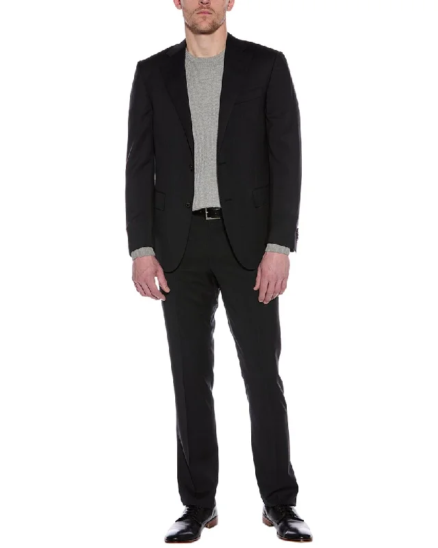 Tailored men jackets to pair with formal trousers for business meetings Men coats with a drawstring waist for a customizable fit Corneliani 2pc Wool Suit Tailored men jackets to pair with formal trousers for business meetings Men coats with a drawstring waist for a customizable fit Corneliani 2pc Wool Suit
