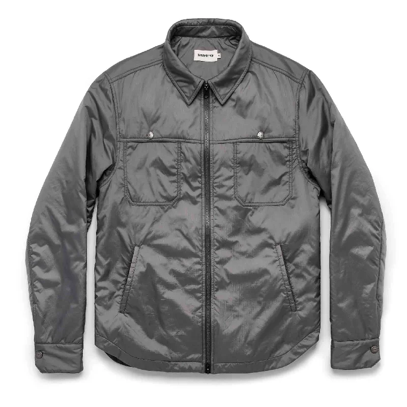 Stretch - fabric men jackets for unrestricted movement during workouts Men coats with a quick - drying feature for active lifestyles The Bushland Shirt Jacket in Ash Ripstop Stretch - fabric men jackets for unrestricted movement during workouts Men coats with a quick - drying feature for active lifestyles The Bushland Shirt Jacket in Ash Ripstop