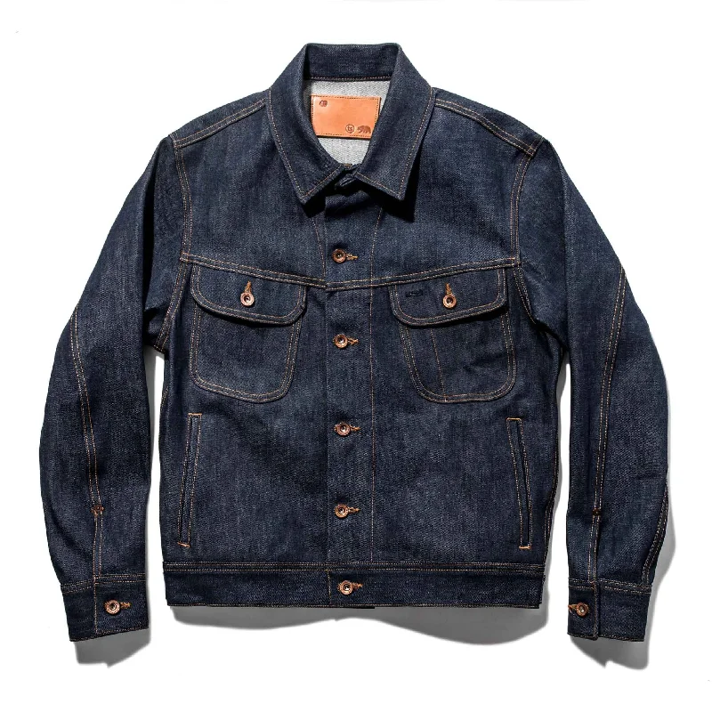 Embroidered men jackets with intricate floral designs for a unique aesthetic Men coats with a soft fleece interior for extra warmth and comfort The Long Haul Jacket in 110 Year Denim Embroidered men jackets with intricate floral designs for a unique aesthetic Men coats with a soft fleece interior for extra warmth and comfort The Long Haul Jacket in 110 Year Denim