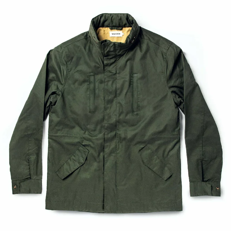Men jackets with a media - friendly pocket for easy access to gadgets Men coats made from recycled materials for an eco - friendly choice The Harris Jacket in Forest Dry Wax Men jackets with a media - friendly pocket for easy access to gadgets Men coats made from recycled materials for an eco - friendly choice The Harris Jacket in Forest Dry Wax