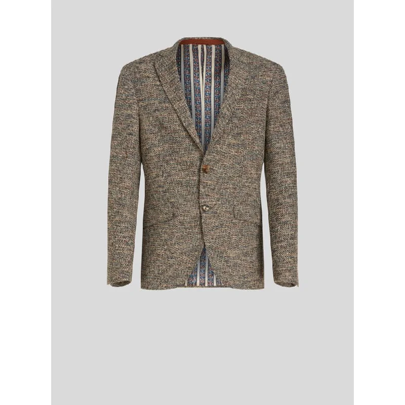 Tailored men jackets to pair with formal trousers for business meetings Men coats with a drawstring waist for a customizable fit COTTON AND VIRGIN WOOL JACKET Tailored men jackets to pair with formal trousers for business meetings Men coats with a drawstring waist for a customizable fit COTTON AND VIRGIN WOOL JACKET