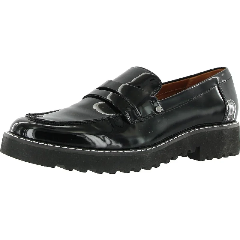 Franco Sarto Womens Cassandra Lugged Sole Patent Loafers