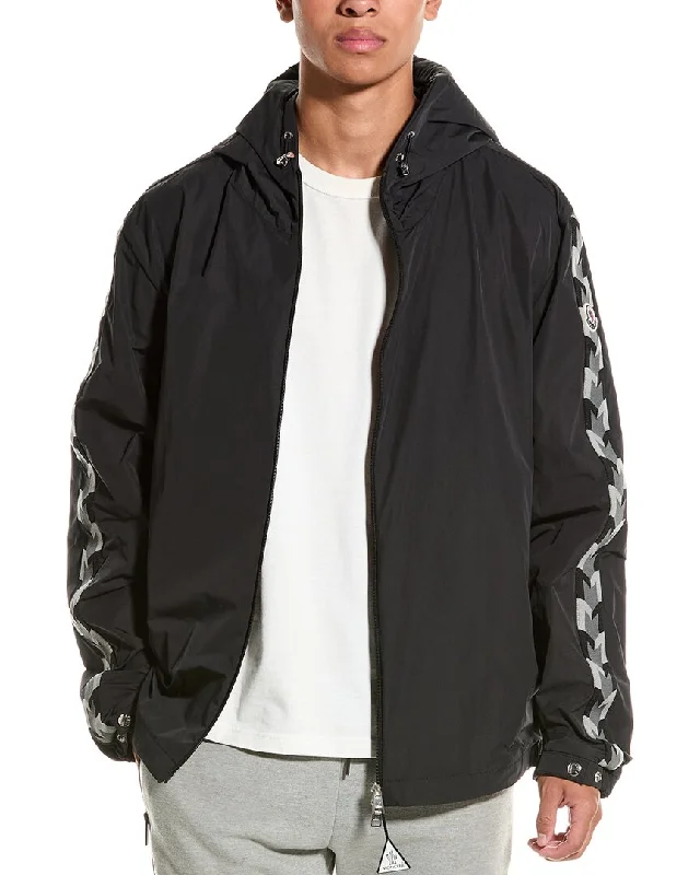 Stretch - fabric men jackets for unrestricted movement during workouts Men coats with a quick - drying feature for active lifestyles Moncler Hooded Rain Jacket Stretch - fabric men jackets for unrestricted movement during workouts Men coats with a quick - drying feature for active lifestyles Moncler Hooded Rain Jacket