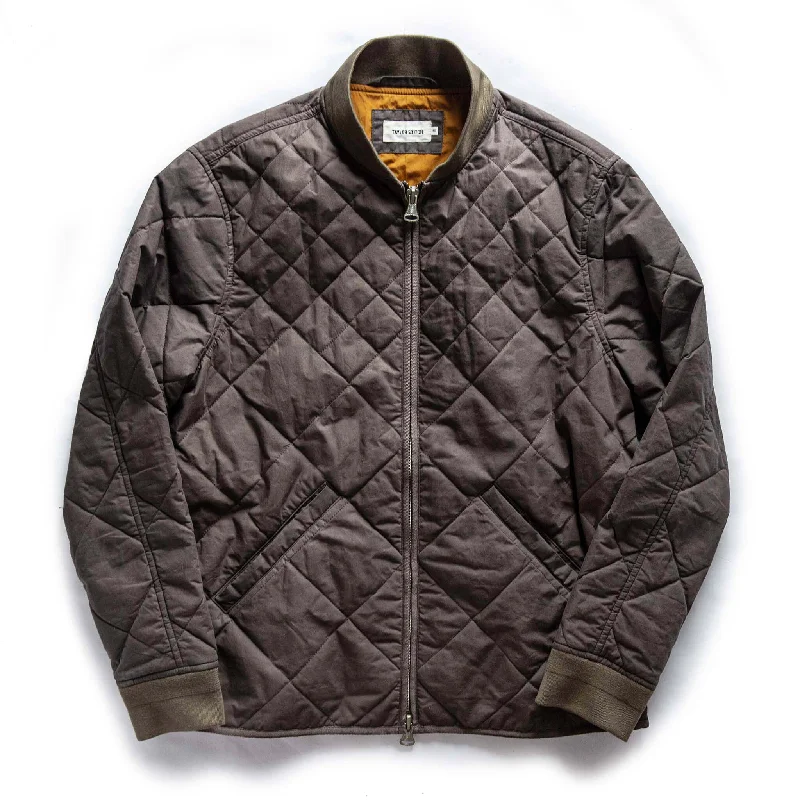Checkered men jackets in a plaid pattern for a preppy appearance Men coats with a zip - out lining for easy cleaning and versatility The Quilted Bomber Jacket in Espresso Checkered men jackets in a plaid pattern for a preppy appearance Men coats with a zip - out lining for easy cleaning and versatility The Quilted Bomber Jacket in Espresso