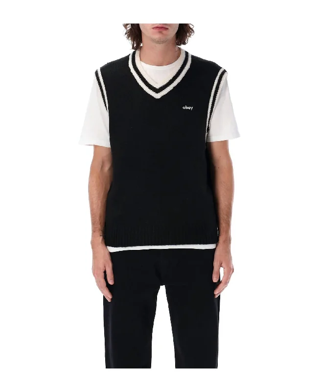 Performance - driven men jackets with breathable fabric for sports Men coats with a stand - up collar for a sleek and modern look Alden Sweater Vest In Black Performance - driven men jackets with breathable fabric for sports Men coats with a stand - up collar for a sleek and modern look Alden Sweater Vest In Black