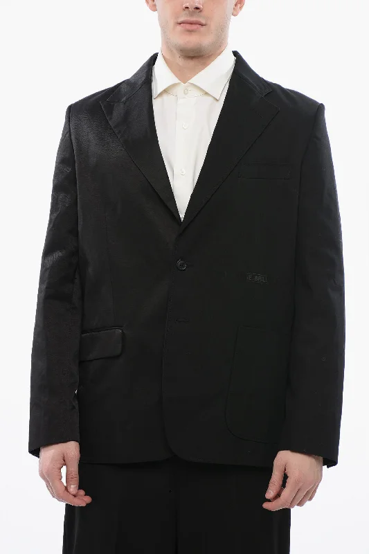 Fleece - lined men jackets for cold - weather commuting Lightweight men coats made of breathable fabric for spring and autumn Maison Margiela Mm6 Single-Breasted Blazer With Asymmetric Pockets Fleece - lined men jackets for cold - weather commuting Lightweight men coats made of breathable fabric for spring and autumn Maison Margiela Mm6 Single-Breasted Blazer With Asymmetric Pockets