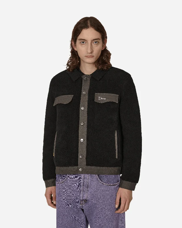 Fleece - lined men jackets for cold - weather commuting Lightweight men coats made of breathable fabric for spring and autumn Sherpa Denim Jacket Black