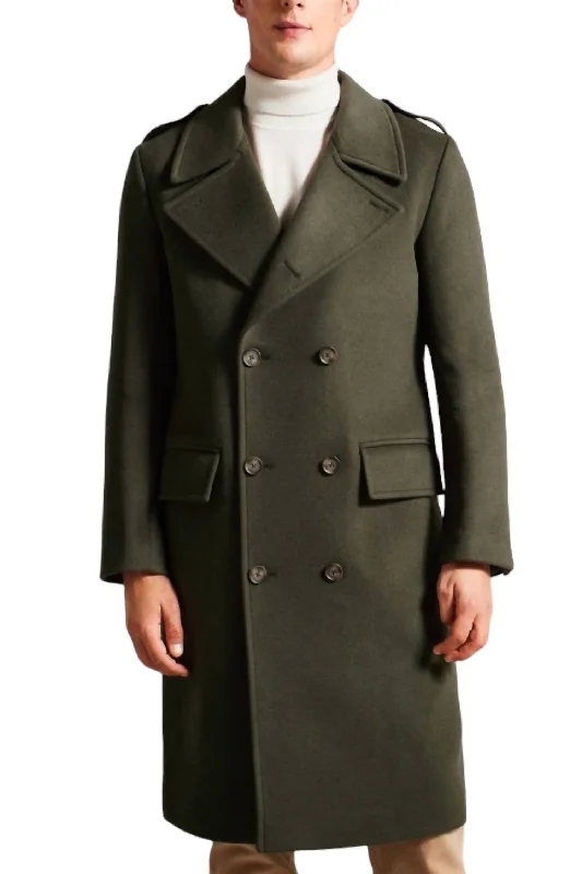 Corduroy men jackets in earthy tones for a rustic charm Men coats with a water - resistant finish for light rain and splashes Avin Wool Blend Military Coat In Dark Green Corduroy men jackets in earthy tones for a rustic charm Men coats with a water - resistant finish for light rain and splashes Avin Wool Blend Military Coat In Dark Green
