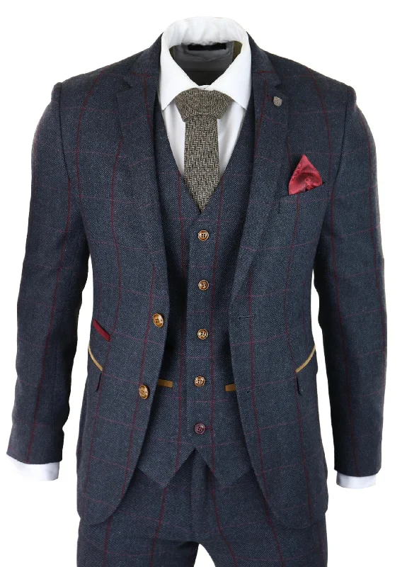 Windbreaker men jackets with UV protection for outdoor activities Long - line men coats reaching below the knee for maximum coverage Mens Herringbone Tweed Suit 3 Piece Navy Blue Peaky Blinders 1920s Tailored Fit Windbreaker men jackets with UV protection for outdoor activities Long - line men coats reaching below the knee for maximum coverage Mens Herringbone Tweed Suit 3 Piece Navy Blue Peaky Blinders 1920s Tailored Fit