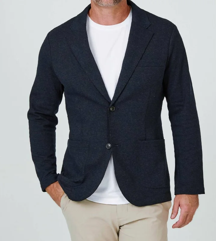 Checkered men jackets in a plaid pattern for a preppy appearance Men coats with a zip - out lining for easy cleaning and versatility Generation Malibu Blazer In Navy Checkered men jackets in a plaid pattern for a preppy appearance Men coats with a zip - out lining for easy cleaning and versatility Generation Malibu Blazer In Navy
