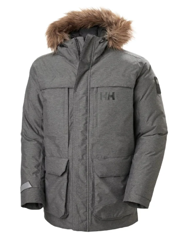 Hooded men jackets with a detachable faux - fur trim for added warmth Men coats with a quilted pattern for added texture and warmth Helly Hansen Mens Nordsjo Winter Parka Hooded men jackets with a detachable faux - fur trim for added warmth Men coats with a quilted pattern for added texture and warmth Helly Hansen Mens Nordsjo Winter Parka