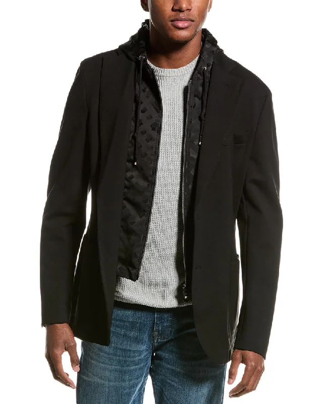 Tailored men jackets to pair with formal trousers for business meetings Men coats with a drawstring waist for a customizable fit BOSS Hugo Boss Hanry Blazer Jacket Tailored men jackets to pair with formal trousers for business meetings Men coats with a drawstring waist for a customizable fit BOSS Hugo Boss Hanry Blazer Jacket