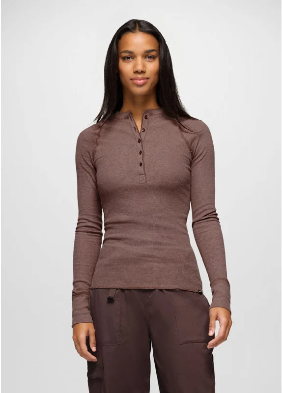 Touchstone Henley Long Sleeve - Carob Heather