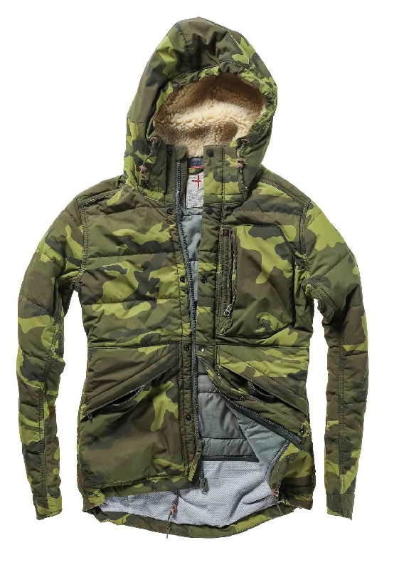 Windbreaker men jackets with UV protection for outdoor activities Long - line men coats reaching below the knee for maximum coverage Men's Channel Boarder Jacket In Bright Camo Windbreaker men jackets with UV protection for outdoor activities Long - line men coats reaching below the knee for maximum coverage Men's Channel Boarder Jacket In Bright Camo