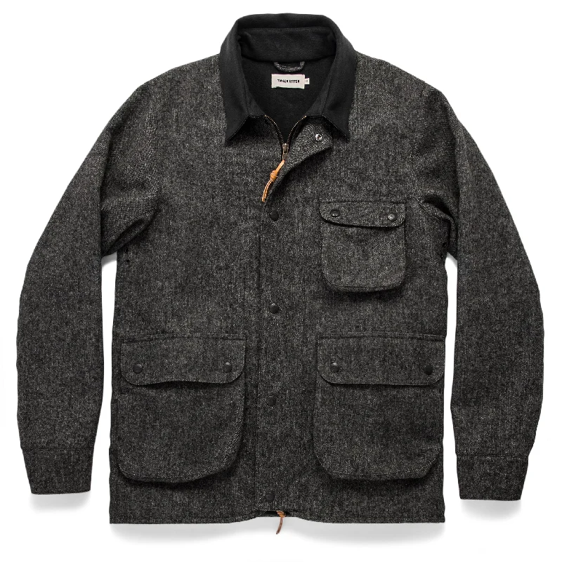 Waterproof men jackets with taped seams for heavy rain protection Men coats made of high - quality leather for a rugged and durable option The Rover Jacket in Charcoal Birdseye Waxed Wool Waterproof men jackets with taped seams for heavy rain protection Men coats made of high - quality leather for a rugged and durable option The Rover Jacket in Charcoal Birdseye Waxed Wool