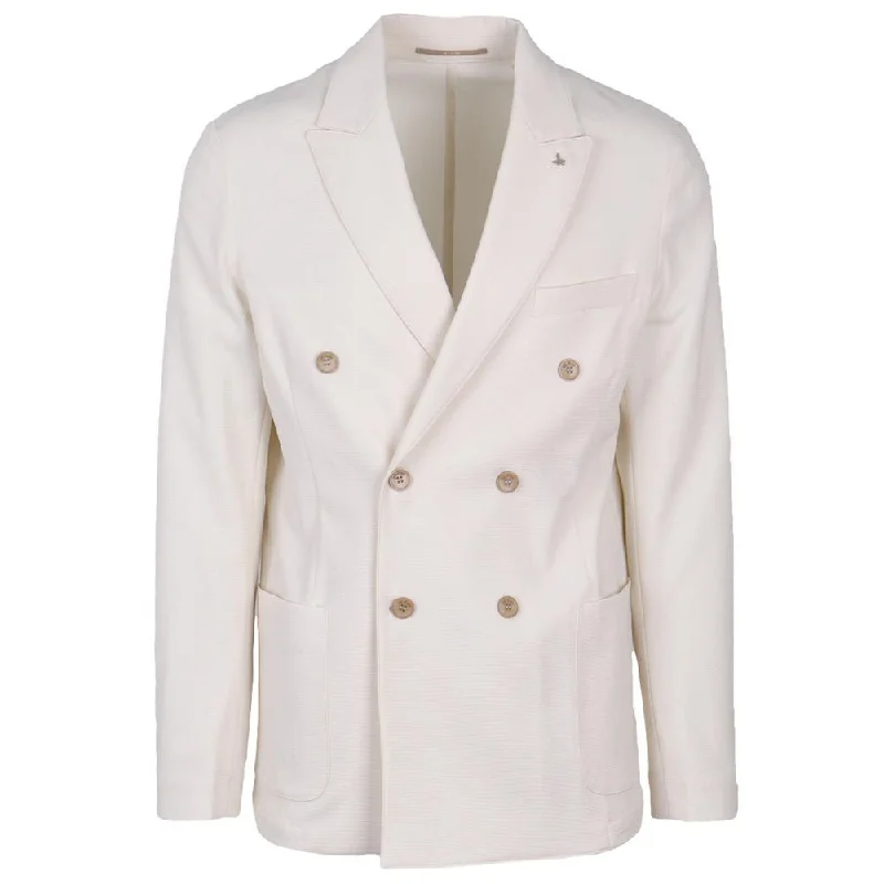 Men jackets with a built - in hood that can be stowed away when not in use Men coats with a hooded design for added protection against the elements AT.P.CO Polyester Men's Blazer Men jackets with a built - in hood that can be stowed away when not in use Men coats with a hooded design for added protection against the elements AT.P.CO Polyester Men's Blazer