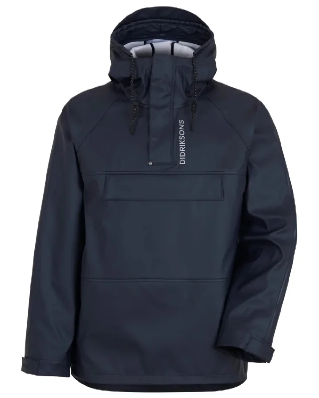 Slim - fit leather men jackets with a distressed finish for a rugged look Stylish men coats with a double - breasted design for a formal look Didriksons Slaghöken Unisex Anorak Galon®