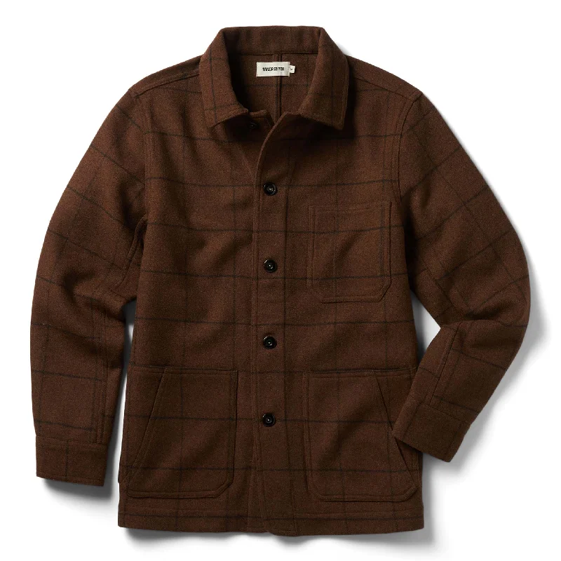 Plus - size men jackets with adjustable drawstrings for a comfortable fit Men coats with a wind - resistant outer layer for blustery weather The Ojai Jacket in Ginger Check Wool Plus - size men jackets with adjustable drawstrings for a comfortable fit Men coats with a wind - resistant outer layer for blustery weather The Ojai Jacket in Ginger Check Wool