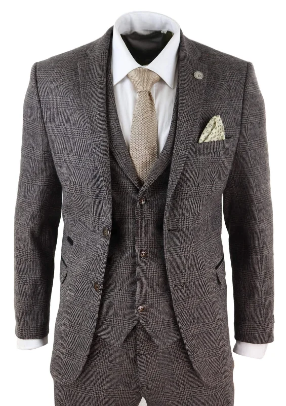 Denim men jackets with embroidered patches for a personalized touch Men coats with a detachable faux - fur collar for a trendy and warm touch STZ17 Wool 3 Piece Check Suit Tweed Brown Denim men jackets with embroidered patches for a personalized touch Men coats with a detachable faux - fur collar for a trendy and warm touch STZ17 Wool 3 Piece Check Suit Tweed Brown