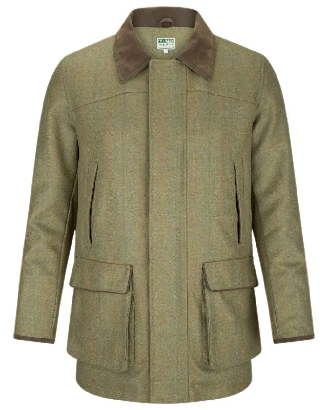 Corduroy men jackets in earthy tones for a rustic charm Men coats with a water - resistant finish for light rain and splashes Hoggs of Fife Kinloch Technical Tweed Field Coat Corduroy men jackets in earthy tones for a rustic charm Men coats with a water - resistant finish for light rain and splashes Hoggs of Fife Kinloch Technical Tweed Field Coat