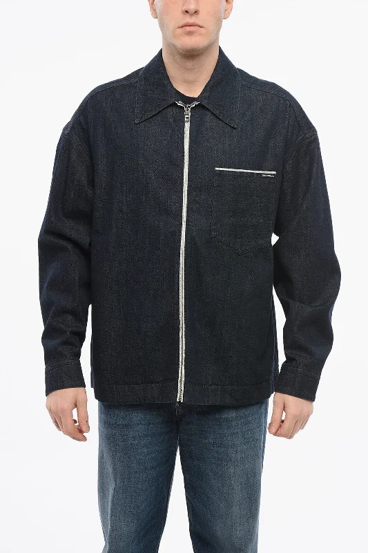 Waterproof men jackets with taped seams for heavy rain protection Men coats made of high - quality leather for a rugged and durable option Dolce & Gabbana Dark Washed Denim Jacket With Front Zip Waterproof men jackets with taped seams for heavy rain protection Men coats made of high - quality leather for a rugged and durable option Dolce & Gabbana Dark Washed Denim Jacket With Front Zip