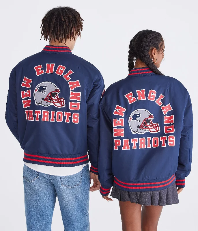 Denim men jackets with embroidered patches for a personalized touch Men coats with a detachable faux - fur collar for a trendy and warm touch Aeropostale New England Patriots Helmet Bomber Jacket Denim men jackets with embroidered patches for a personalized touch Men coats with a detachable faux - fur collar for a trendy and warm touch Aeropostale New England Patriots Helmet Bomber Jacket