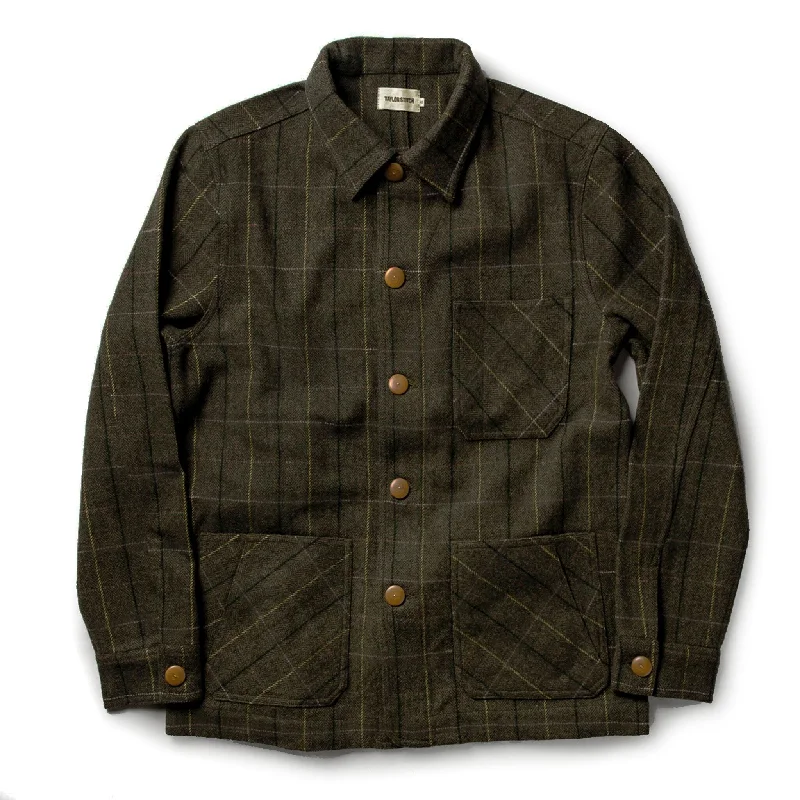Windbreaker men jackets with UV protection for outdoor activities Long - line men coats reaching below the knee for maximum coverage The Ojai Jacket in Olive Tweed Herringbone Windbreaker men jackets with UV protection for outdoor activities Long - line men coats reaching below the knee for maximum coverage The Ojai Jacket in Olive Tweed Herringbone